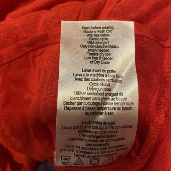 Motherhood Maternity Red Lightweight Long Sleeved Shirt Top Rayon Large NWT - Picture 4 of 5